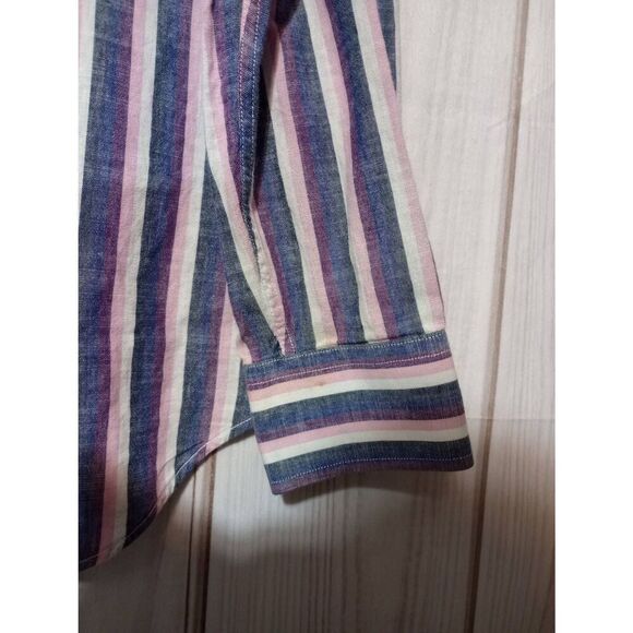 TailorByrd Shirt Men's Large Blue Pink Button Front - Picture 9 of 9